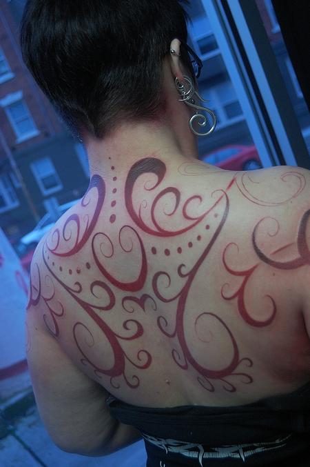 Tattoos - Red Tribal - 74256